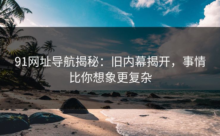 91网址导航揭秘：旧内幕揭开，事情比你想象更复杂-第1张图片-麻豆传媒全球版导航